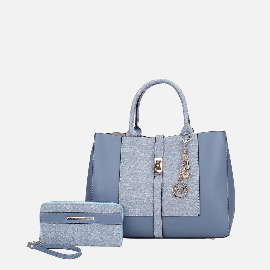 Black MKF Collection By Mia K Yola Ii Tote Bag And Wallet Set