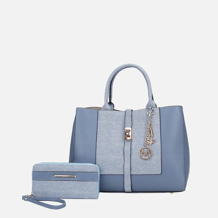 Black MKF Collection By Mia K Yola Ii Tote Bag And Wallet Set