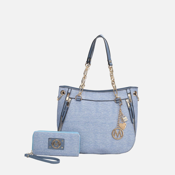 Olive MKF Collection By Mia K Lina Ll Tote Bag And Wallet Set