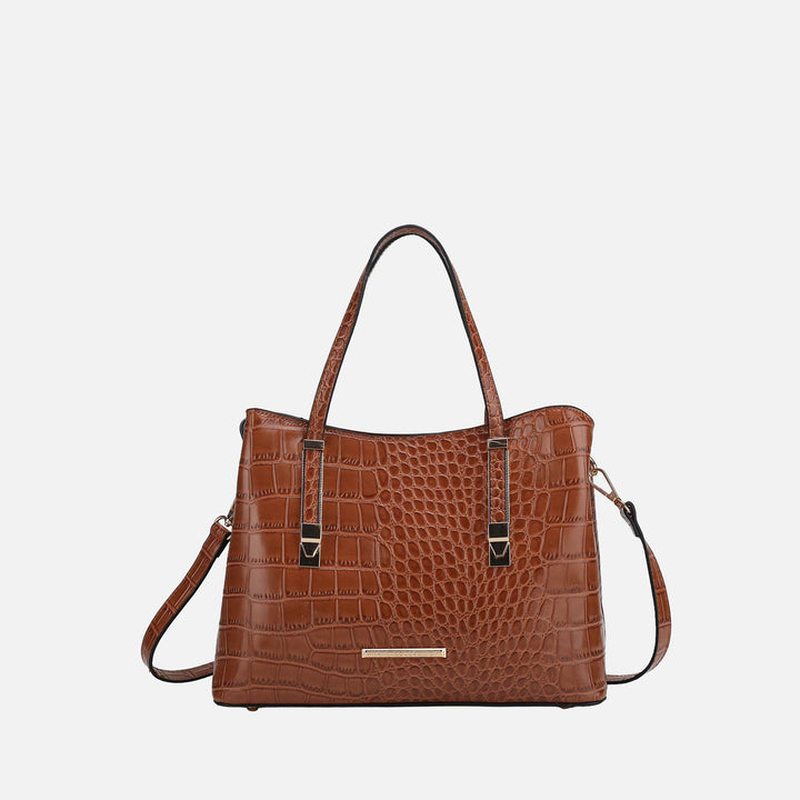 Navy MKF Collection By Mia K Aurelia Embossed Shoulder Bag