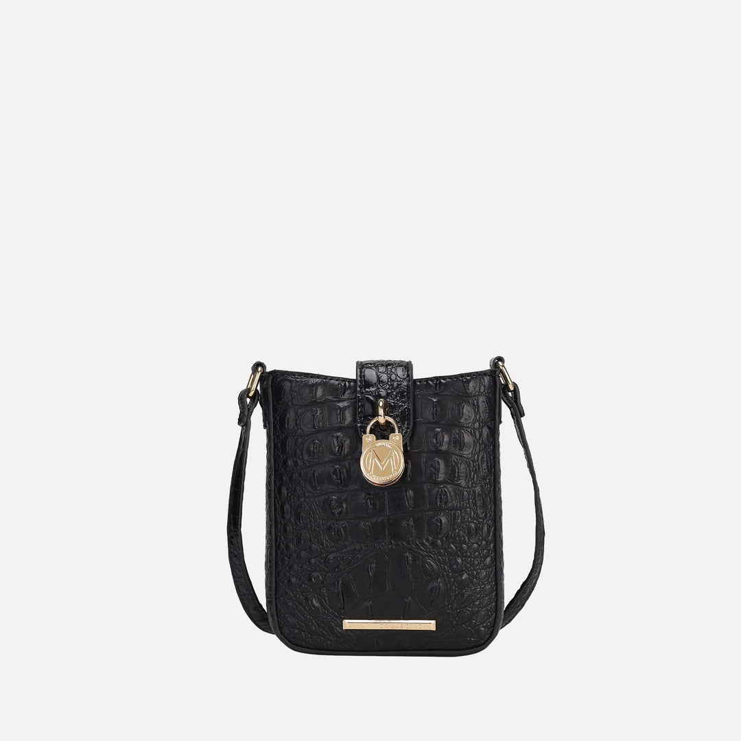 Croco Green MKF Collection By Mia K Avery Crossbody Bag