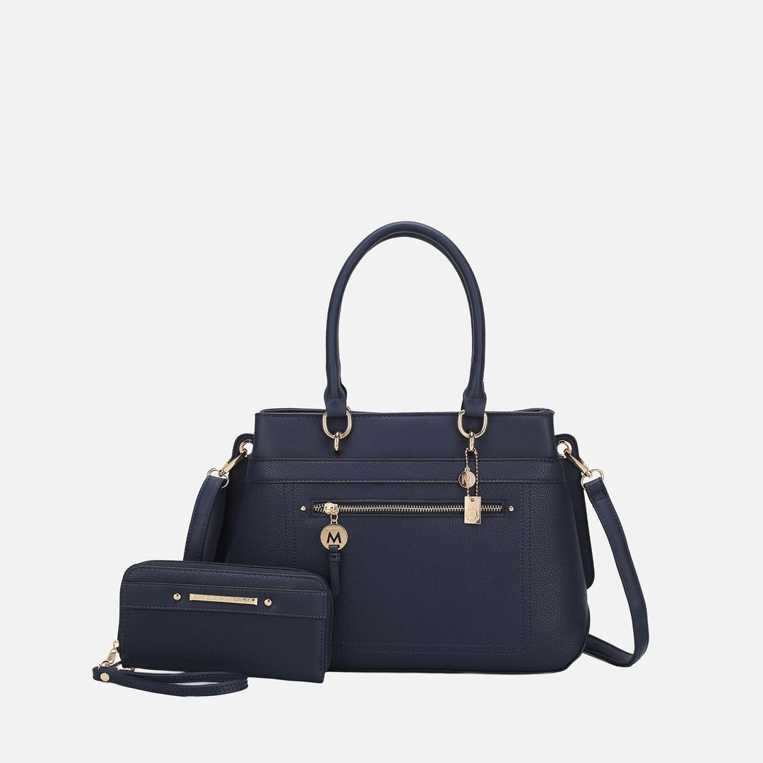 Taupe MKF Collection By Mia K Gardenia Tote Bag And Wallet Set