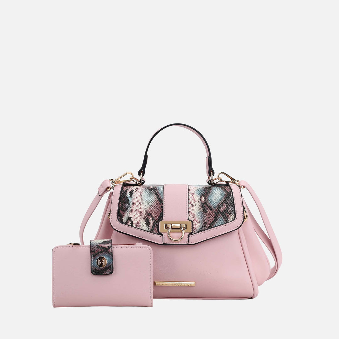 Beige MKF Collection By Mia K Geny Shoulder Bag And Set