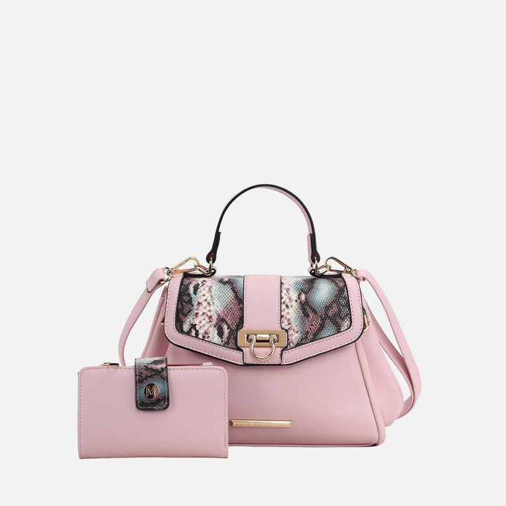 Beige MKF Collection By Mia K Geny Shoulder Bag And Set