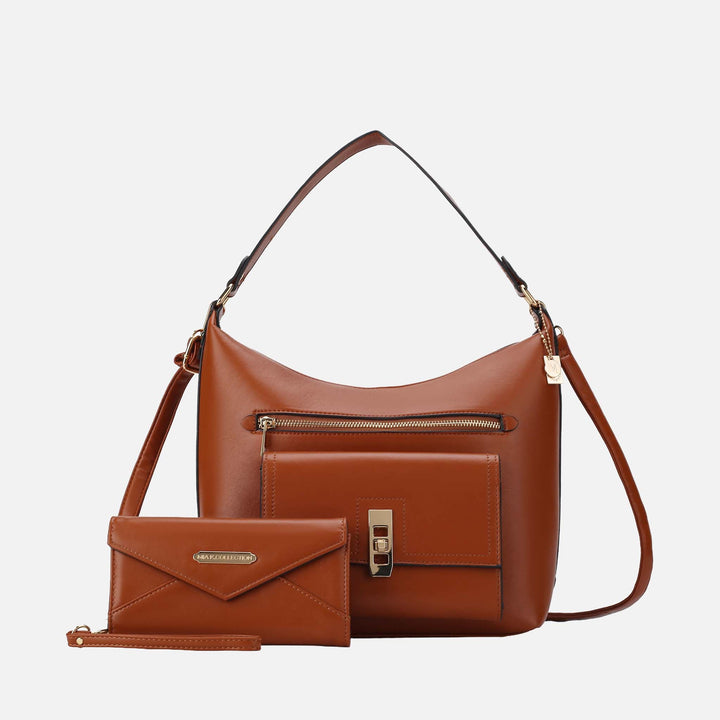 Pink MKF Collection By Mia K Clara Shoulder Bag And Set