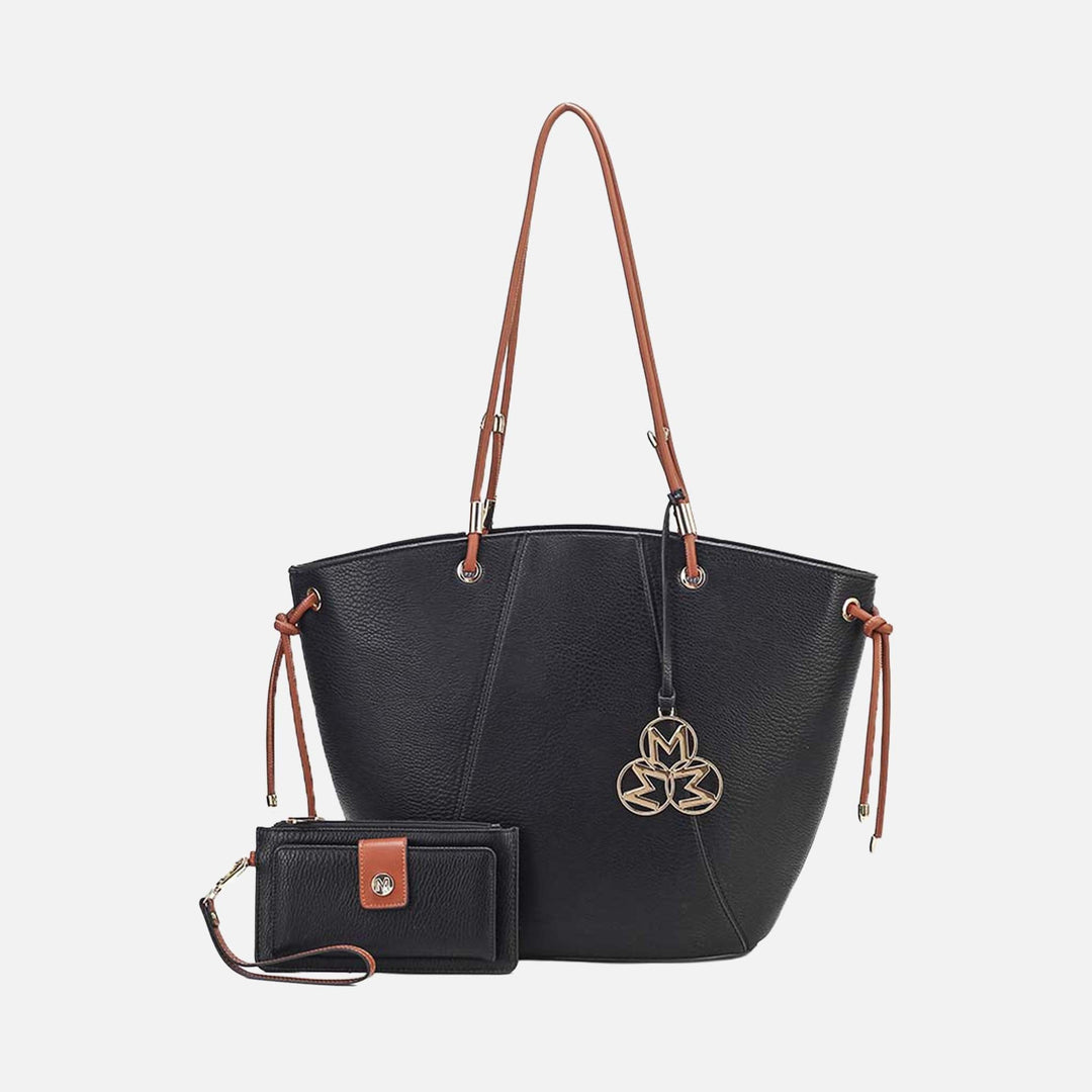 Pewter MKF Collection By Mia K Liv Tote Bag And Set