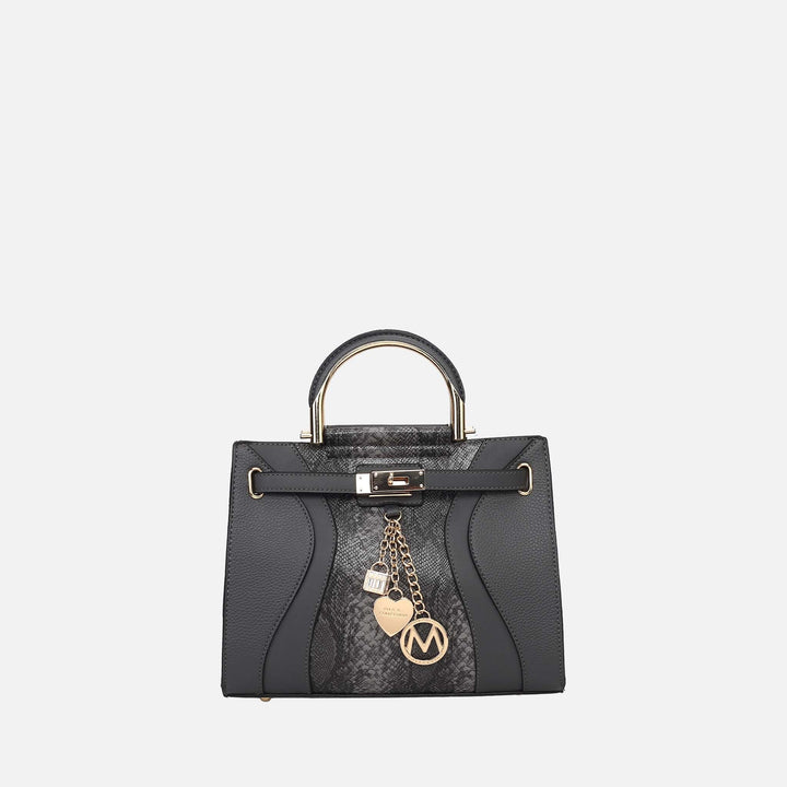 Snake Royal Blue MKF Collection By Mia K Cassia Snake Embossed Satchel Bag