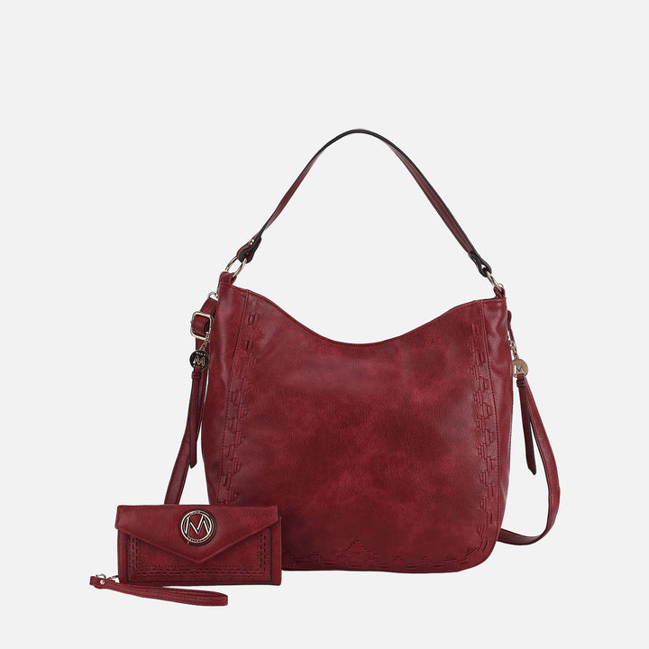 Taupe MKF Collection By Mia K Lucille 2Pcs Shoulder And Wallet