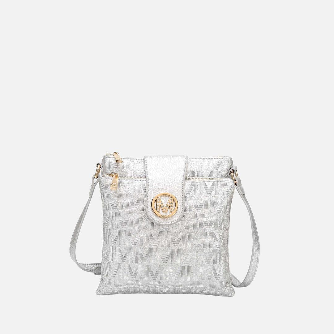 Pewter MKF Collection By Mia K Marietta Signature Crossbody Bag