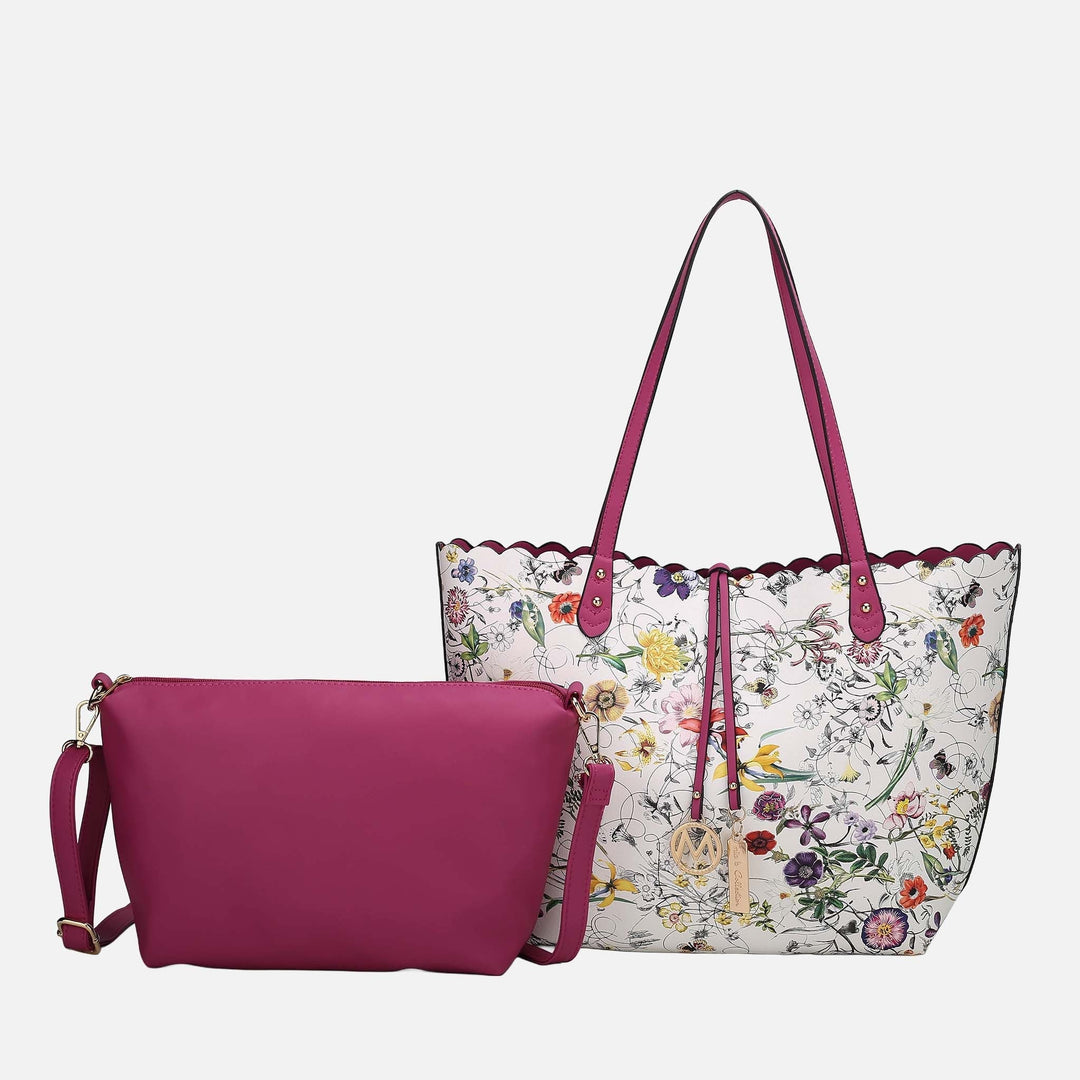 Charcoal Grey MKF Collection By Mia K Danielle Tote Bag And Set