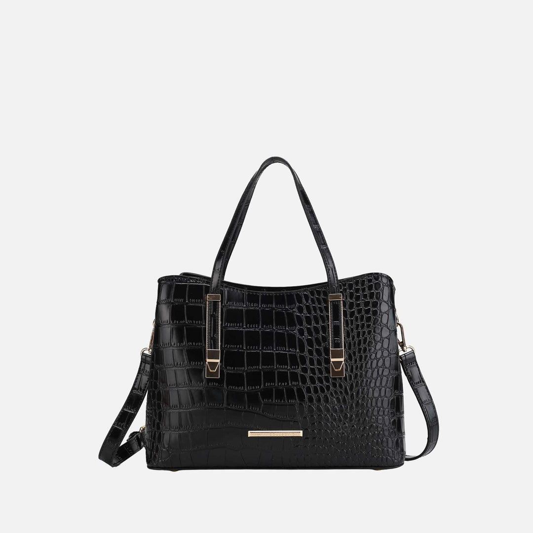 Gray MKF Collection By Mia K Aurelia Embossed Shoulder Bag