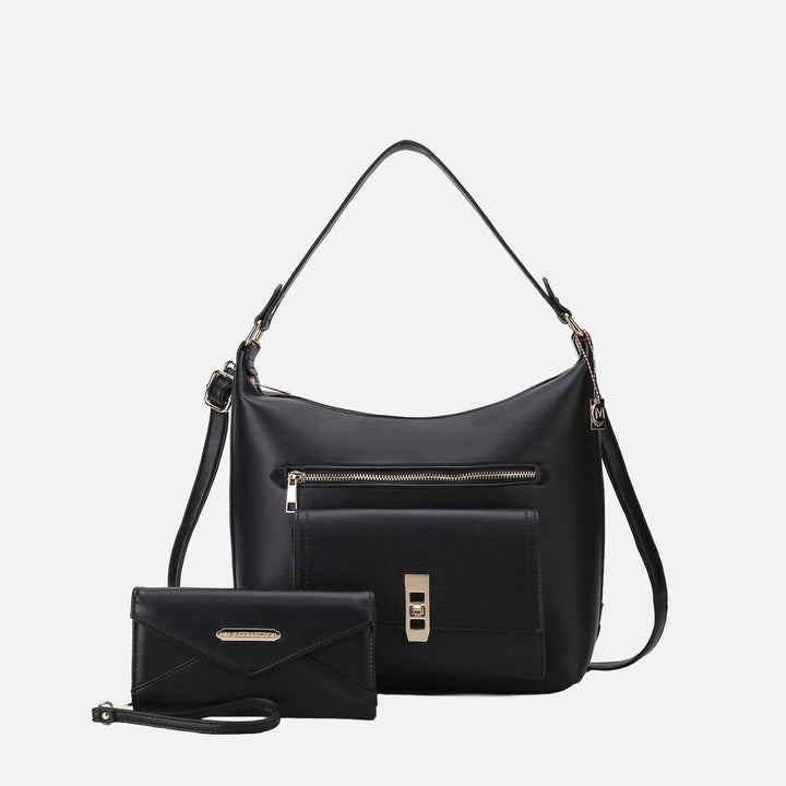 Midnight Blue MKF Collection By Mia K Clara Shoulder Bag And Set