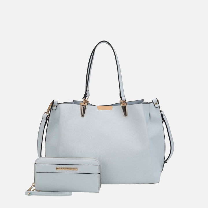 Pewter MKF Collection By Mia K Kane Shoulder Bag And Set