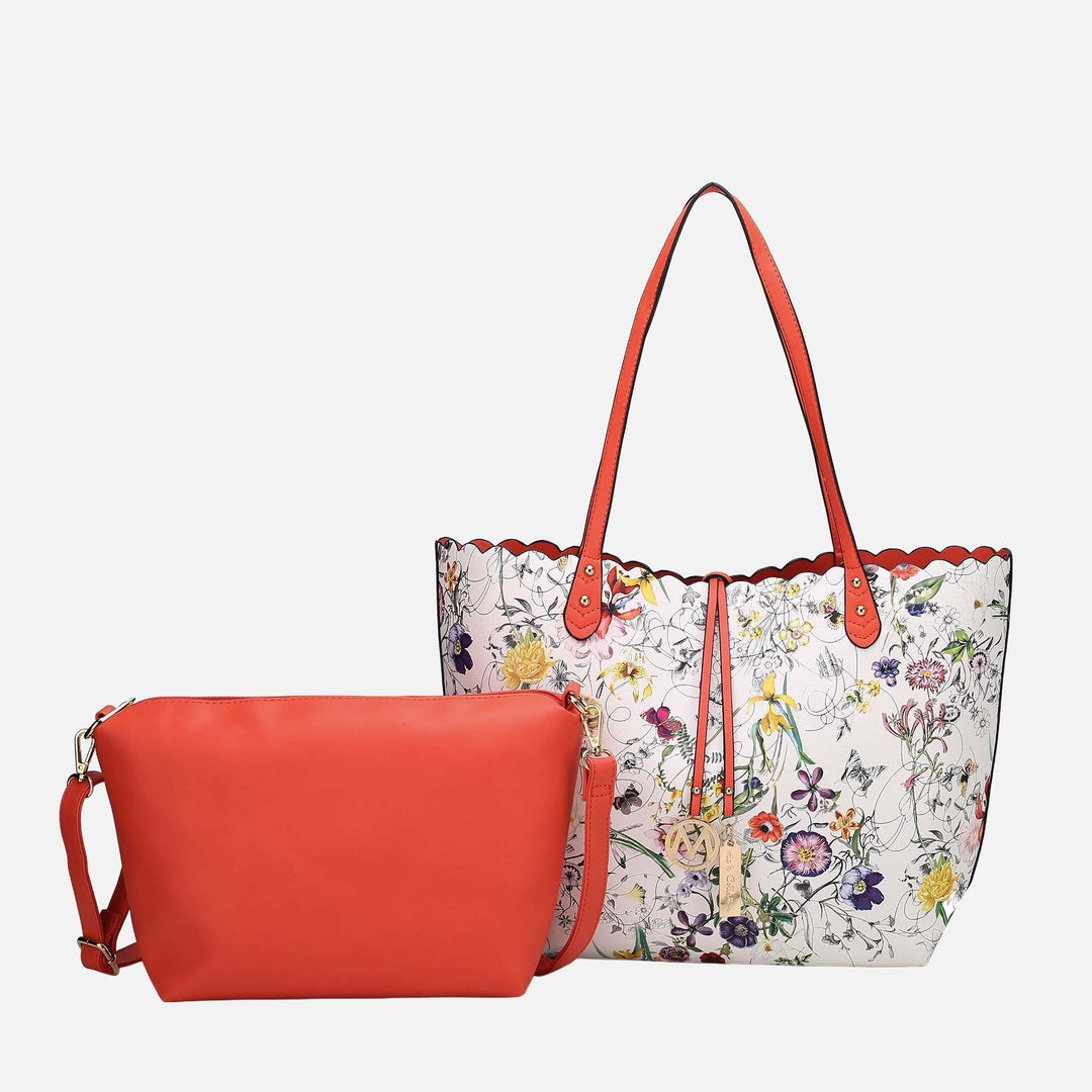 Blush MKF Collection By Mia K Danielle Tote Bag And Set