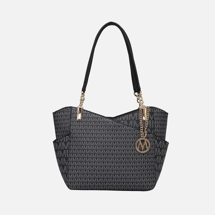 White MKF Collection By Mia K Jules Signature Tote Bag