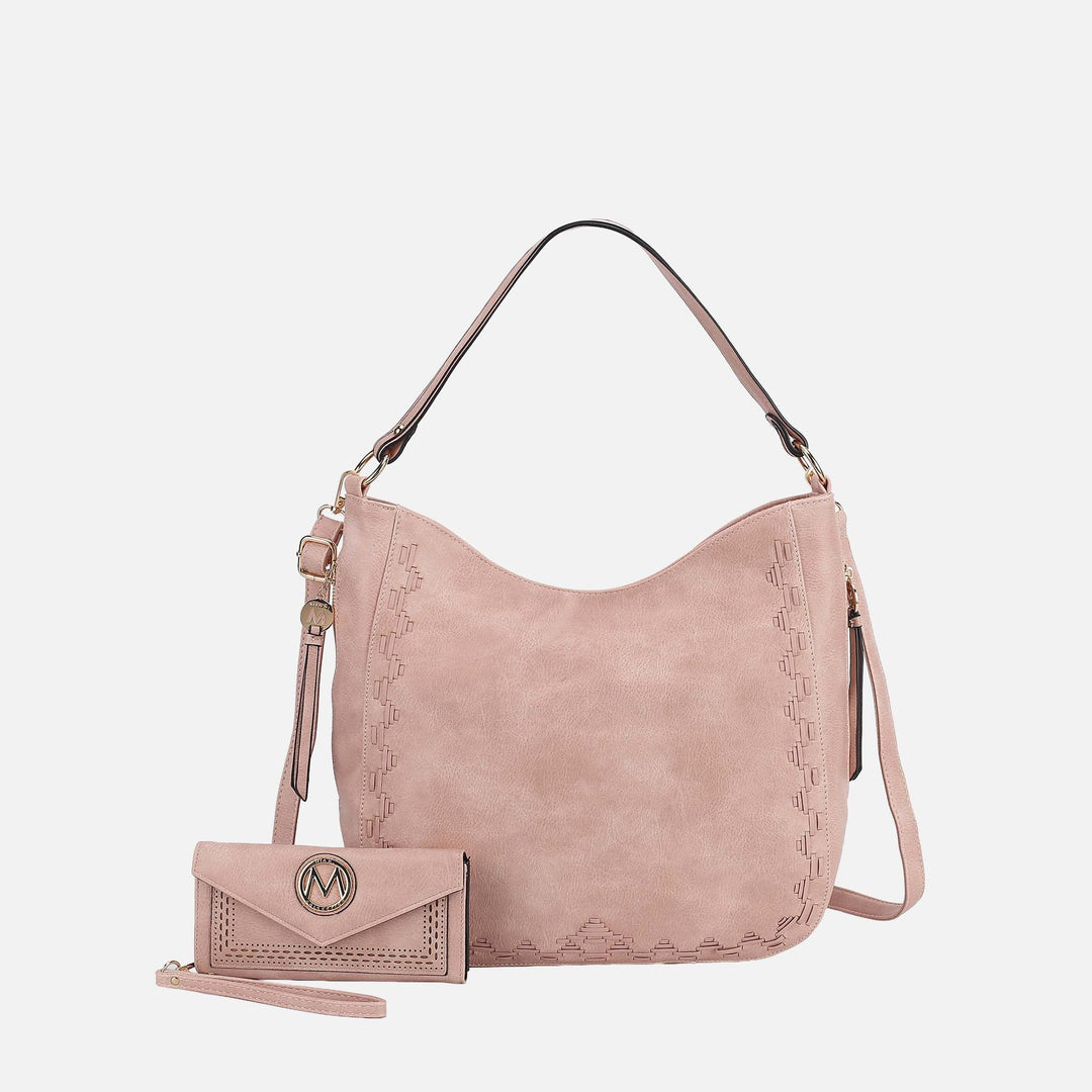 Charcoal Grey MKF Collection By Mia K Lucille 2Pcs Shoulder And Wallet