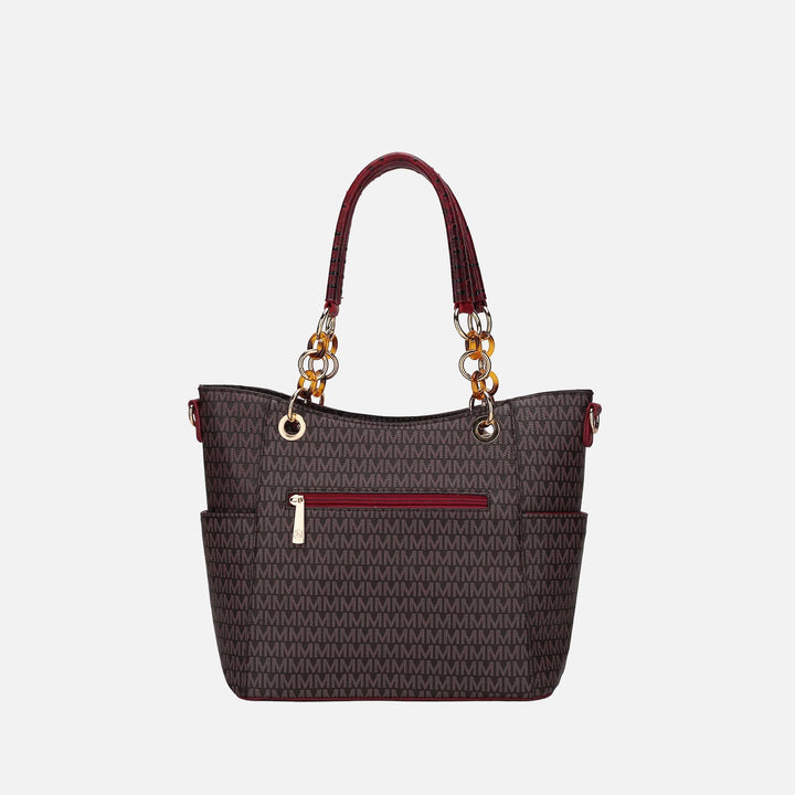Brown MKF Collection By Mia K Miriam Signature Tote Bag