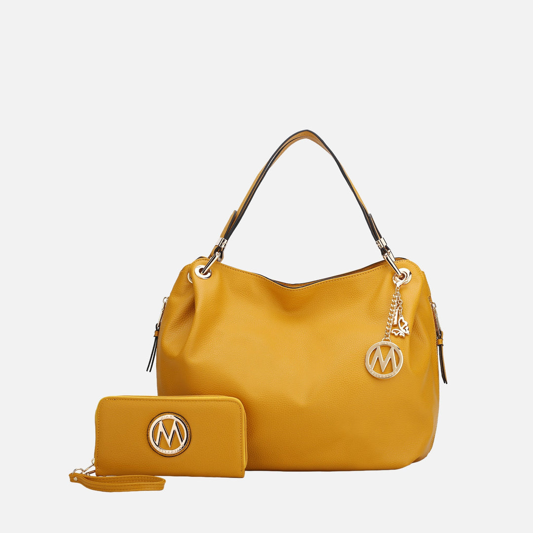 Chocolate MKF Collection By Mia K Fabienne Hobo Bag And Wallet Set