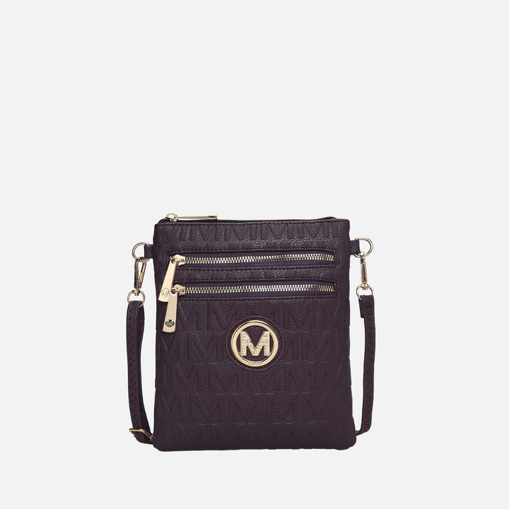 Mustard MKF Collection By Mia K Scarlett Signature Crossbody Bag
