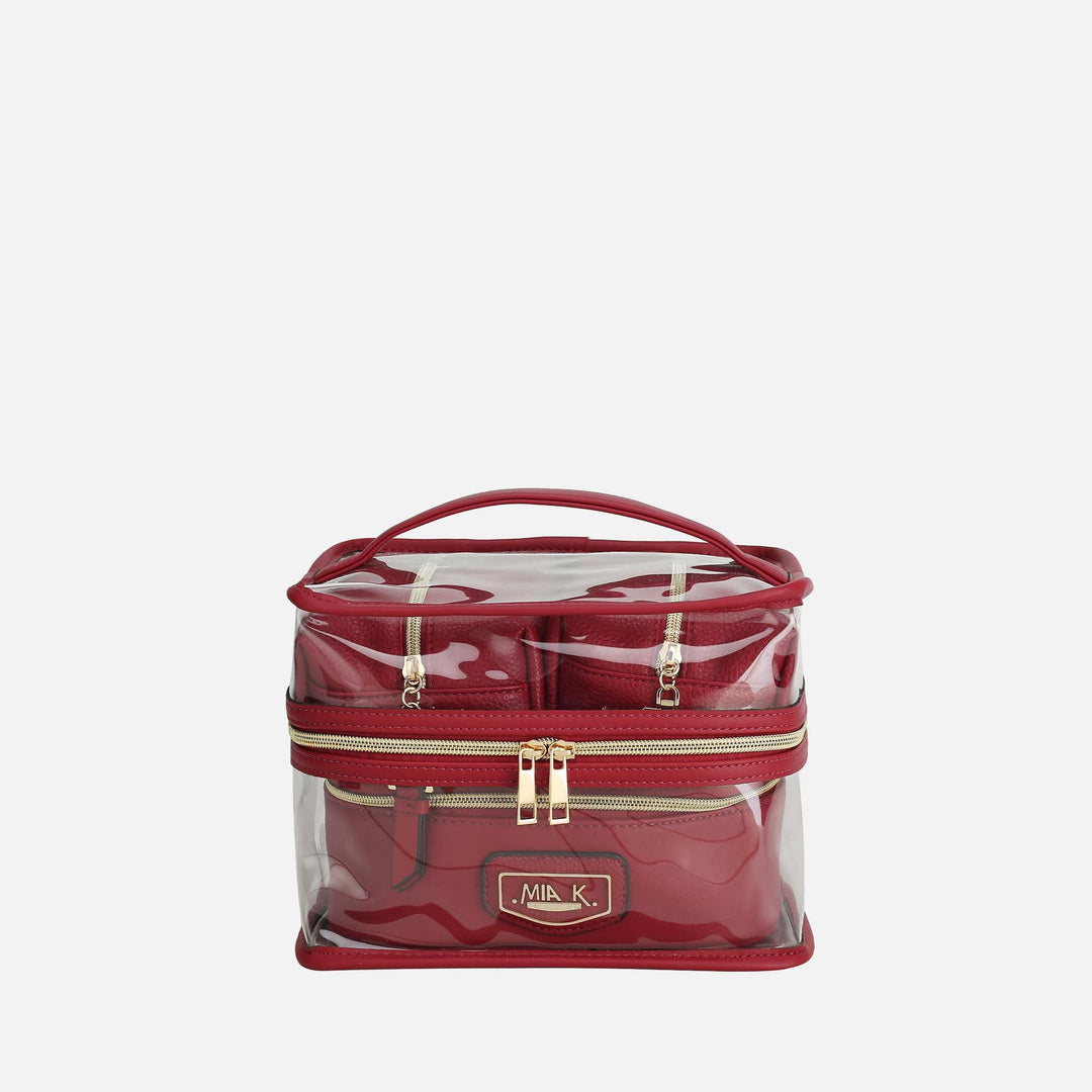 Fuchsia MKF Collection By Mia K Emma Cosmetic Case And Set