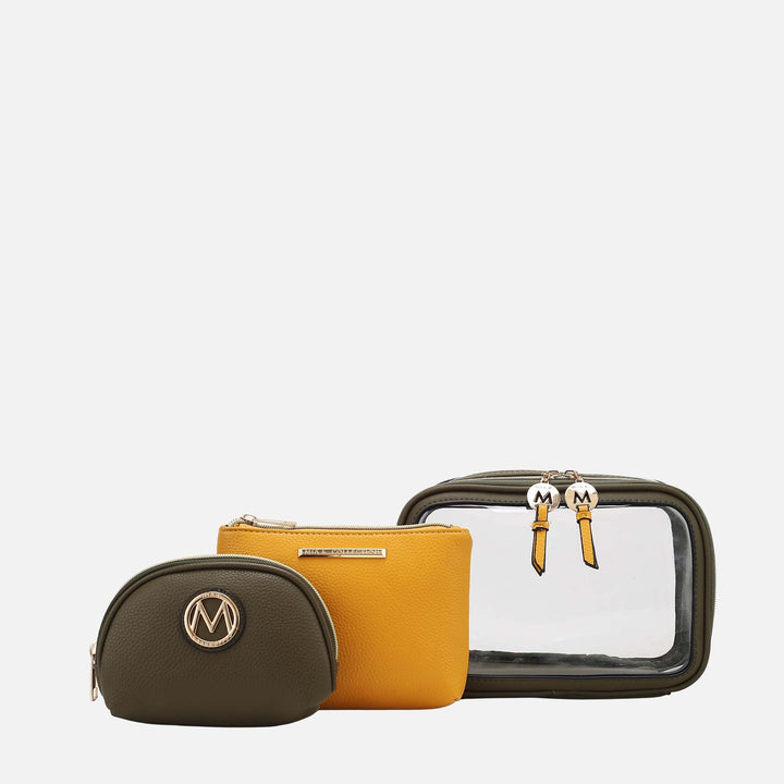 Wine MKF Collection By Mia K Laura Cosmetic Case And Set