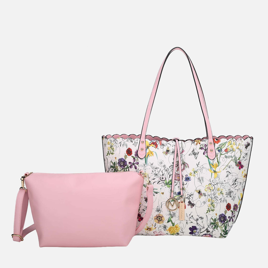 Coral MKF Collection By Mia K Danielle Tote Bag And Set
