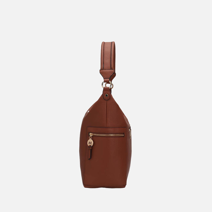 Charcoal Grey MKF Collection By Mia K Ophelia Hobo Bag And Wallet Set