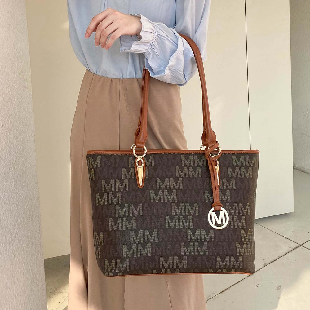 Black MKF Collection By Mia K Alexy Signature Tote Bag And Set