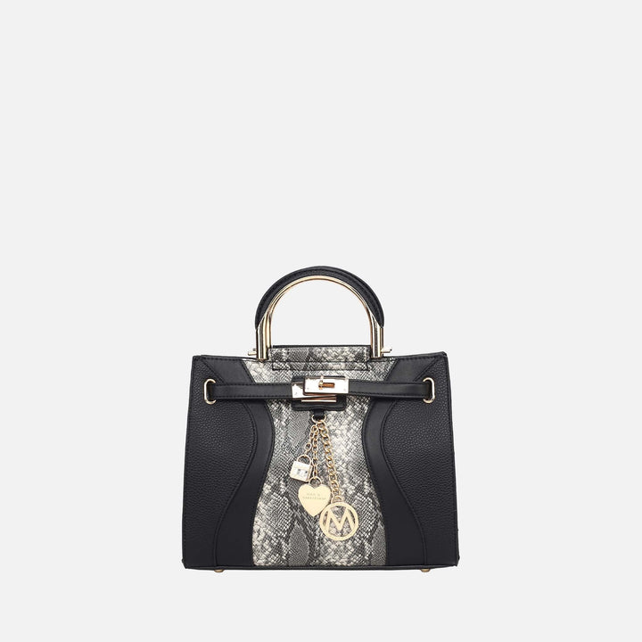 MKF Collection By Mia K Cassia Snake Embossed Satchel Bag