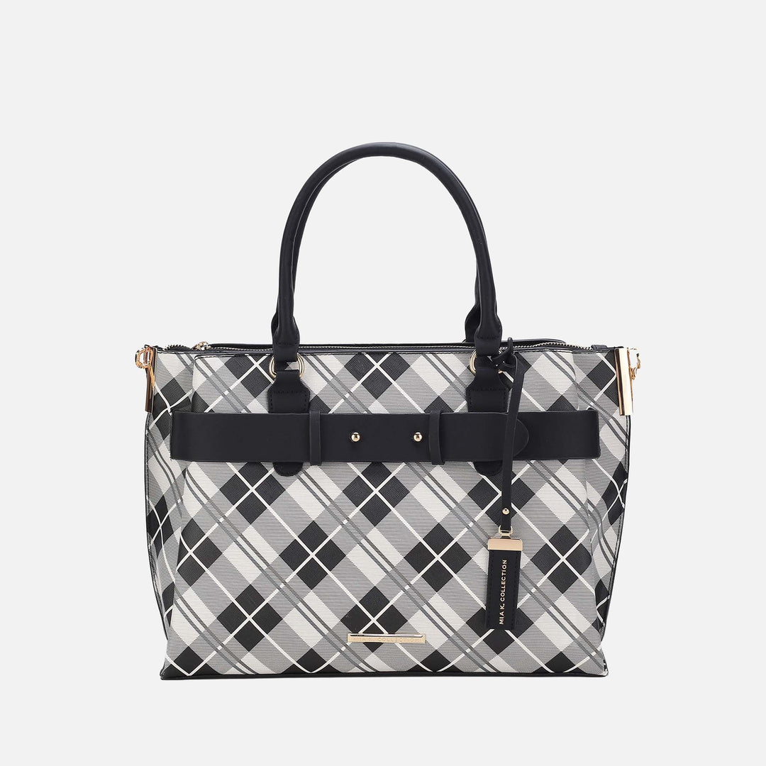 Hunter MKF Collection By Mia K Vivian Plaid Shoulder Bag