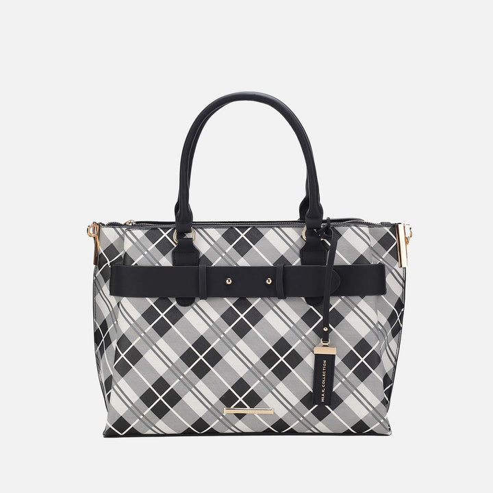 Hunter MKF Collection By Mia K Vivian Plaid Shoulder Bag
