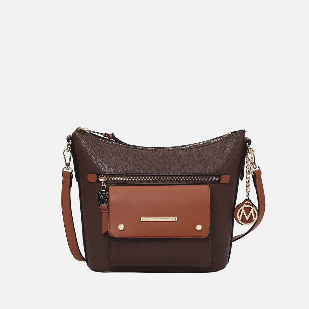 Wine MKF Collection By Mia K Serenity Color Block Shoulder Bag