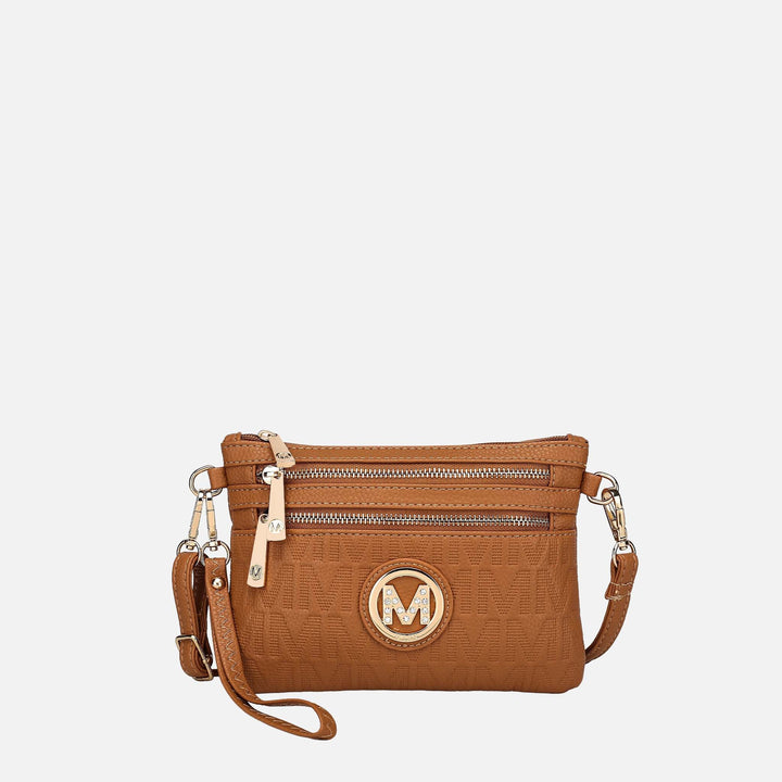Mustard MKF Collection By Mia K Roonie Signature Phone Crossbody Bag