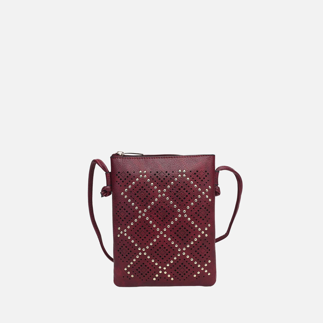Pewter MKF Collection By Mia K Leysha Crossbody Bag