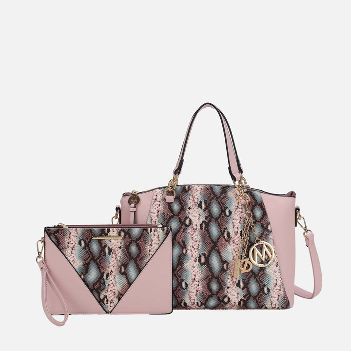 MKF Collection By Mia K Addison Shoulder Bag And Wristlet Set