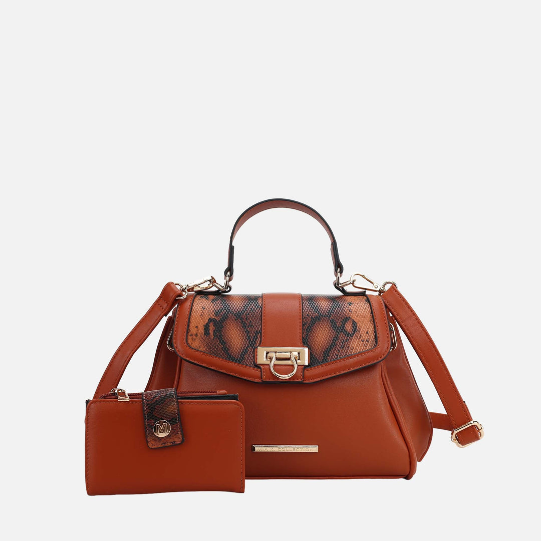 Blush MKF Collection By Mia K Geny Shoulder Bag And Set