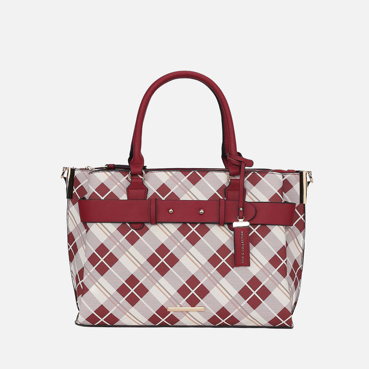 Indigo MKF Collection By Mia K Vivian Plaid Shoulder Bag
