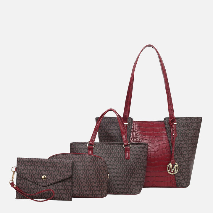 Denim Blue MKF Collection By Mia K Lippa M Signature Tote And Set
