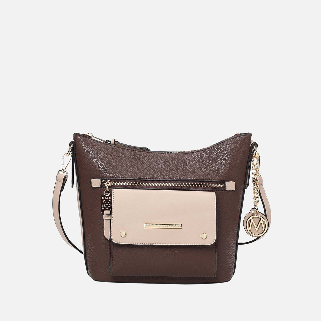 Pewter MKF Collection By Mia K Serenity Color Block Shoulder Bag