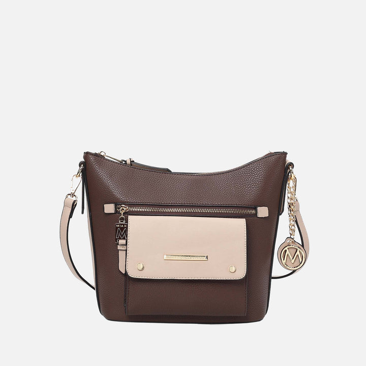 Pewter MKF Collection By Mia K Serenity Color Block Shoulder Bag