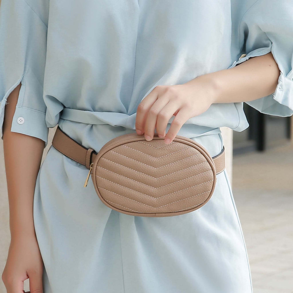 Beige MKF Collection By Mia K Fatima Belt Bag
