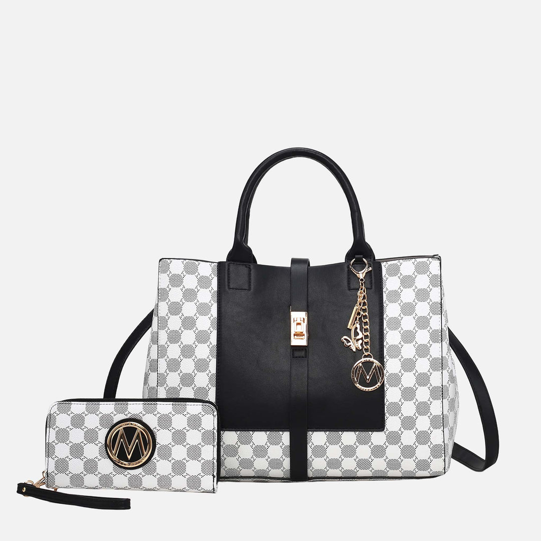 Denim Blue MKF Collection By Mia K Yuliana Ii Shoulder Bag And Set