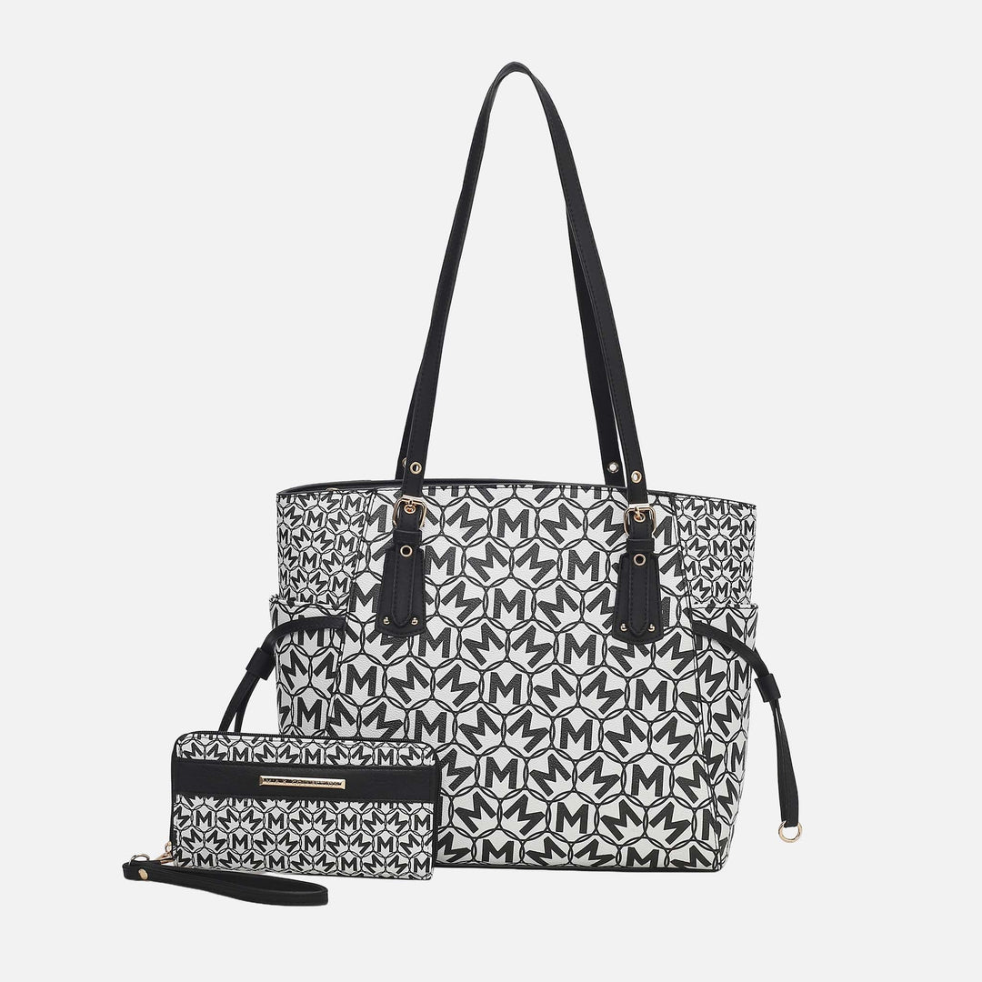 Dusty Rose MKF Collection By Mia K Pauline Tote Bag And Set