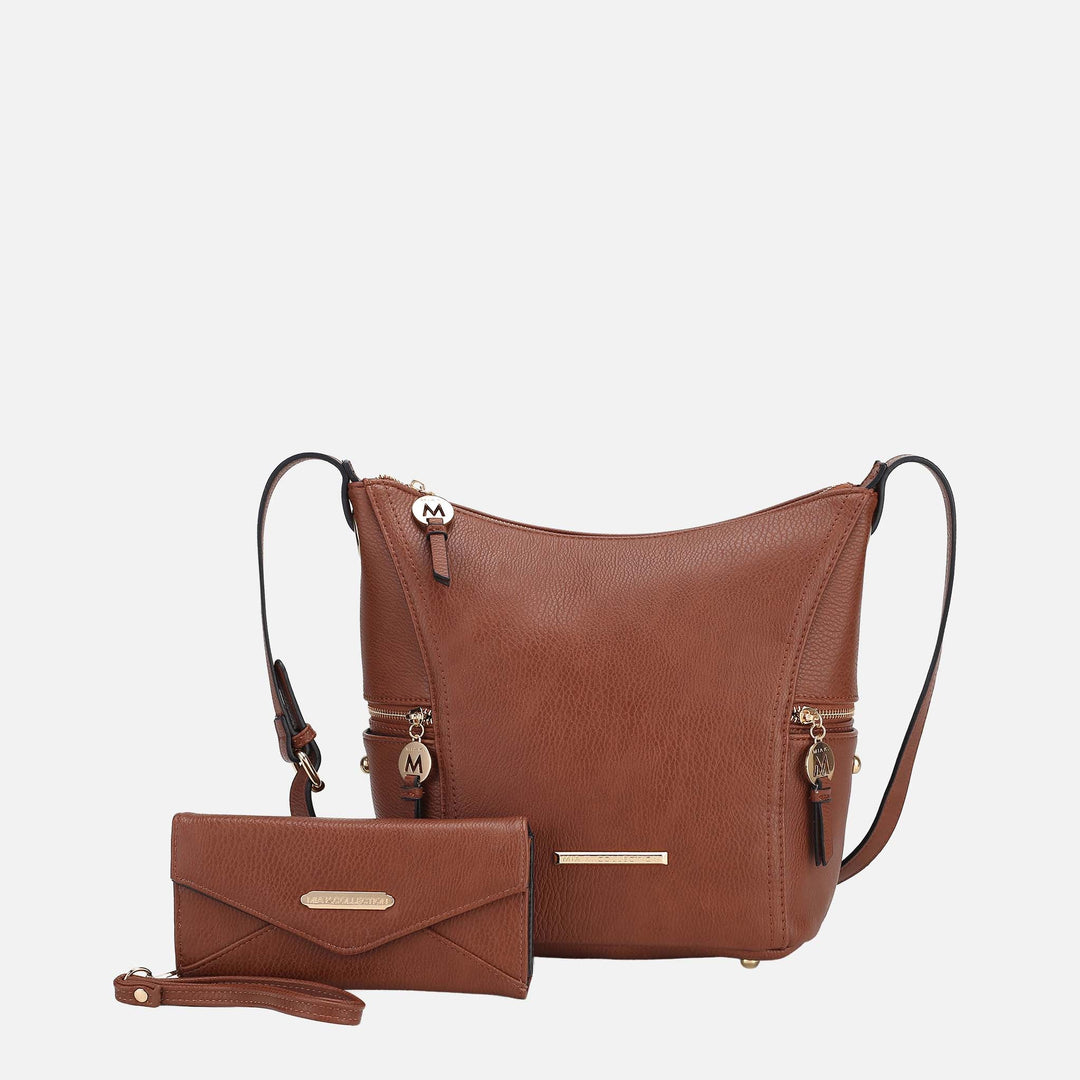 Black MKF Collection By Mia K Lux Shoulder Bag And Set