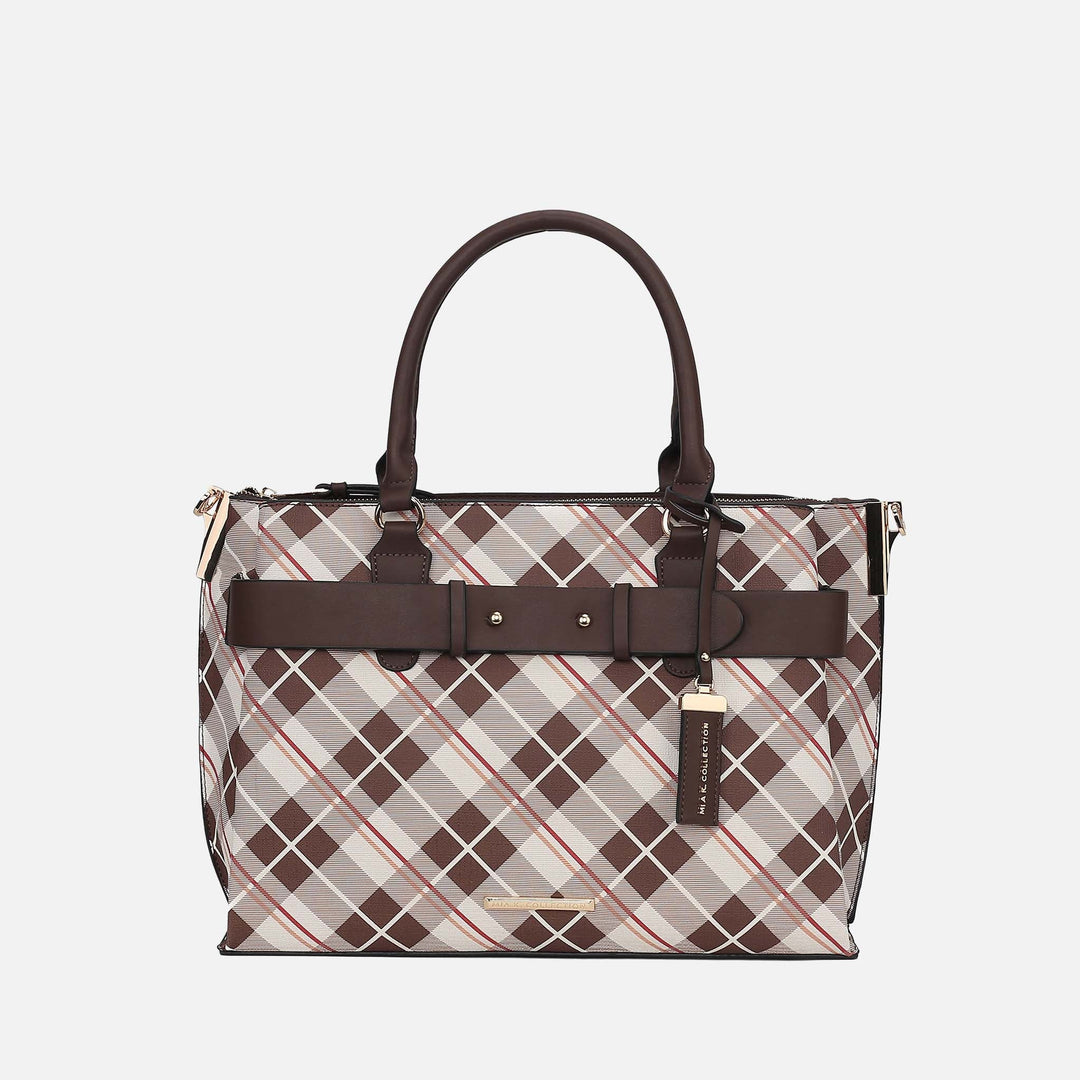 Lavender MKF Collection By Mia K Vivian Plaid Shoulder Bag