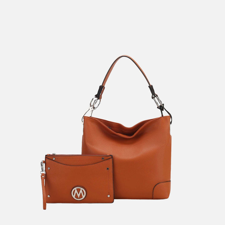 Lilac MKF Collection By Mia K Viviana Hobo Bag And Wristlet Set