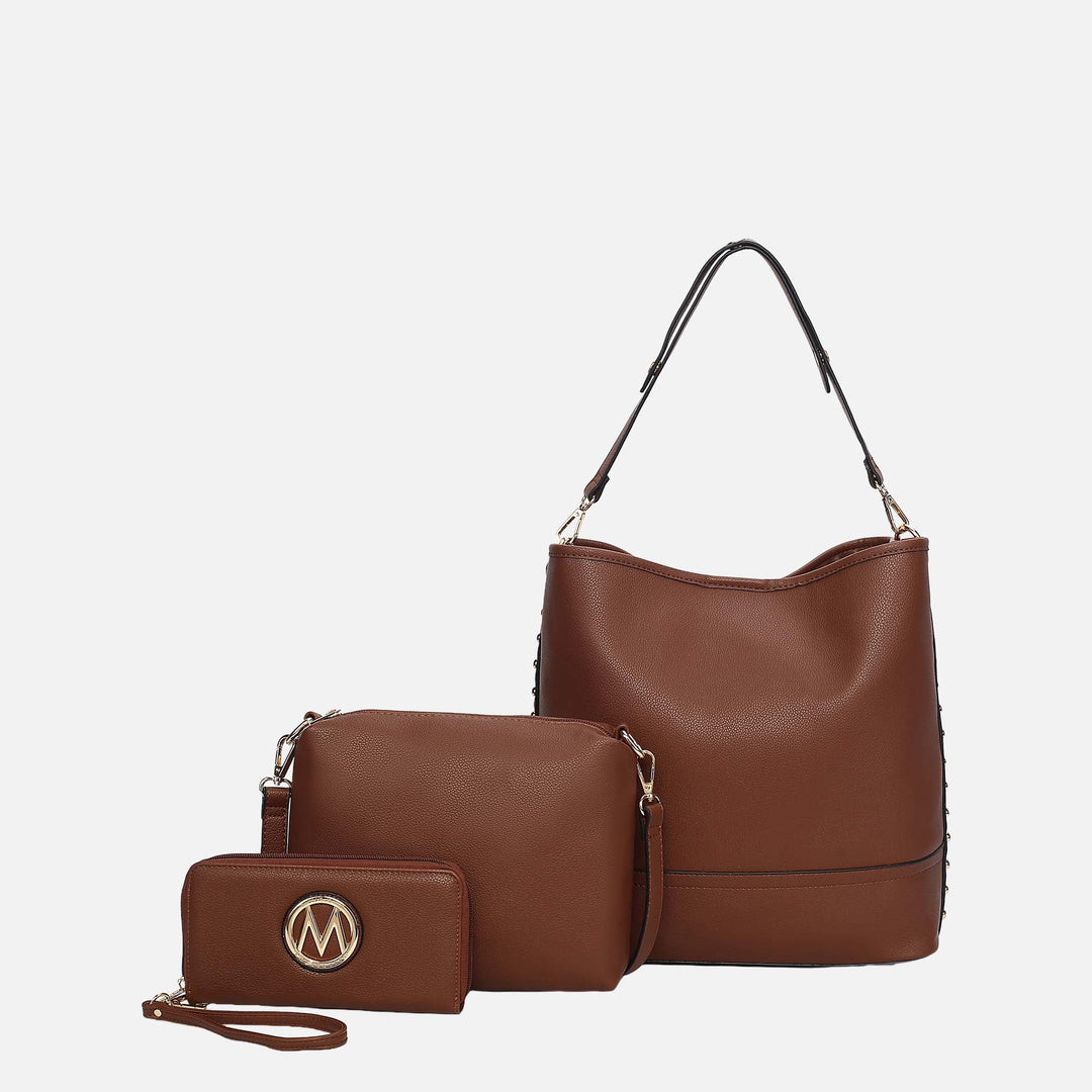 Denim Black MKF Collection By Mia K Ultimate Shoulder Bag And Set