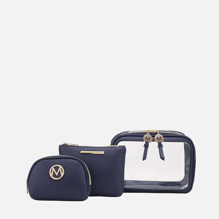 Blush MKF Collection By Mia K Laura Cosmetic Case And Set