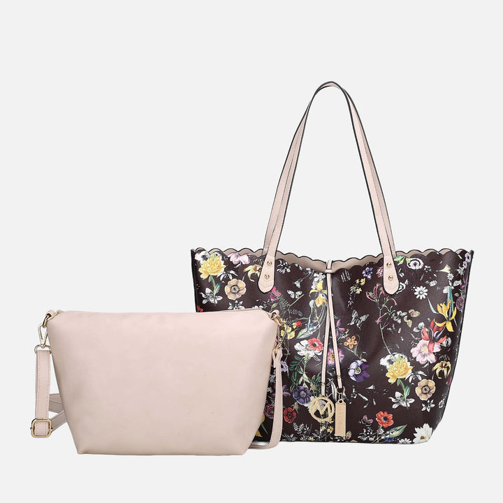 Lavender MKF Collection By Mia K Danielle Tote Bag And Set
