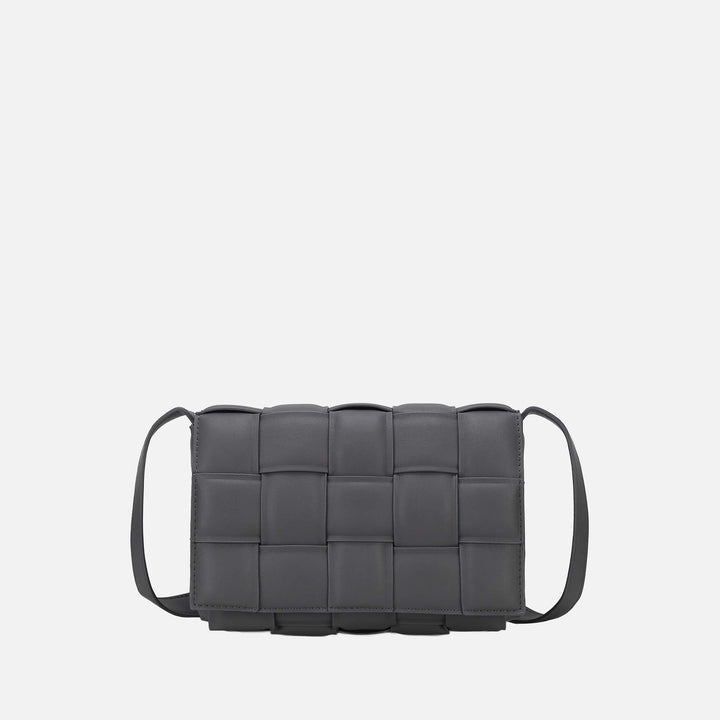 Navy MKF Collection By Mia K Ginger Woven Shoulder Bag